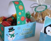 Let it Snow Christmas pdf printable gift basket / treat box and gift tags set DIY craft INSTANT DOWNLOAD Il_170x135