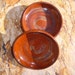 Set of Two Shallow Autumn Russet Pottery Bowls