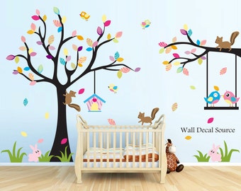 Nursery Tree Wall Decal, Nursery Wall Decals, Owl Wall Decal, Large Tree Wall Decal, Wall Decals for Nursery, Nursery Decals, Nursery Art