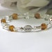 Bracelet - Amethyst and Amber diamond Cut Glass