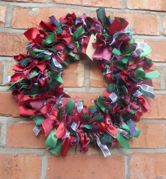 Christmas Ribbon Wreath by on Etsy
