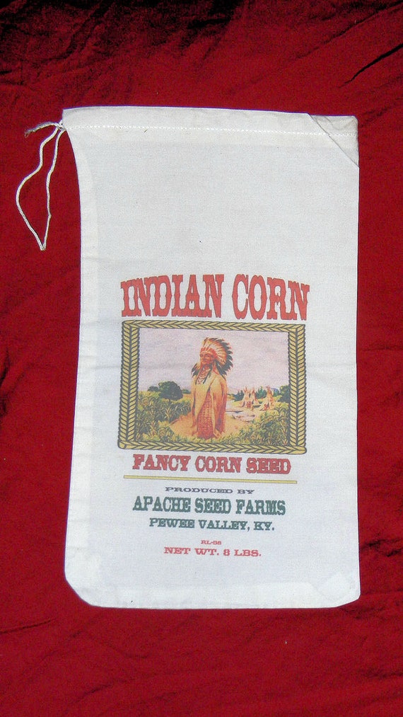 Vintage Indian Corn Feed Sack Original Vintage Fancy Corn