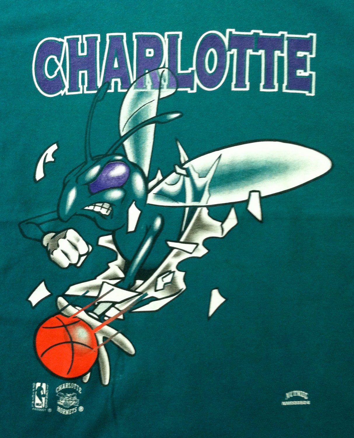 charlotte hornets vintage t shirt