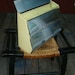 Pantry Queen Dispenser - Aluminum Foil, Waxed Paper, Paper Towels. Mid-Century Stainless & Harvest Gold