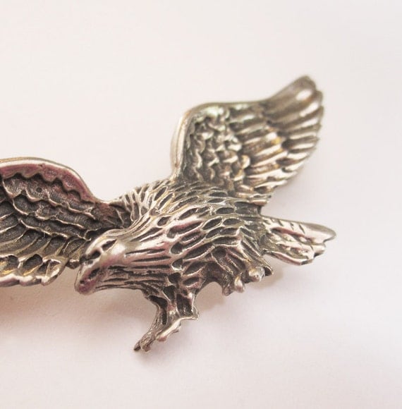 Vintage Sterling Eagle Brooch Pin
