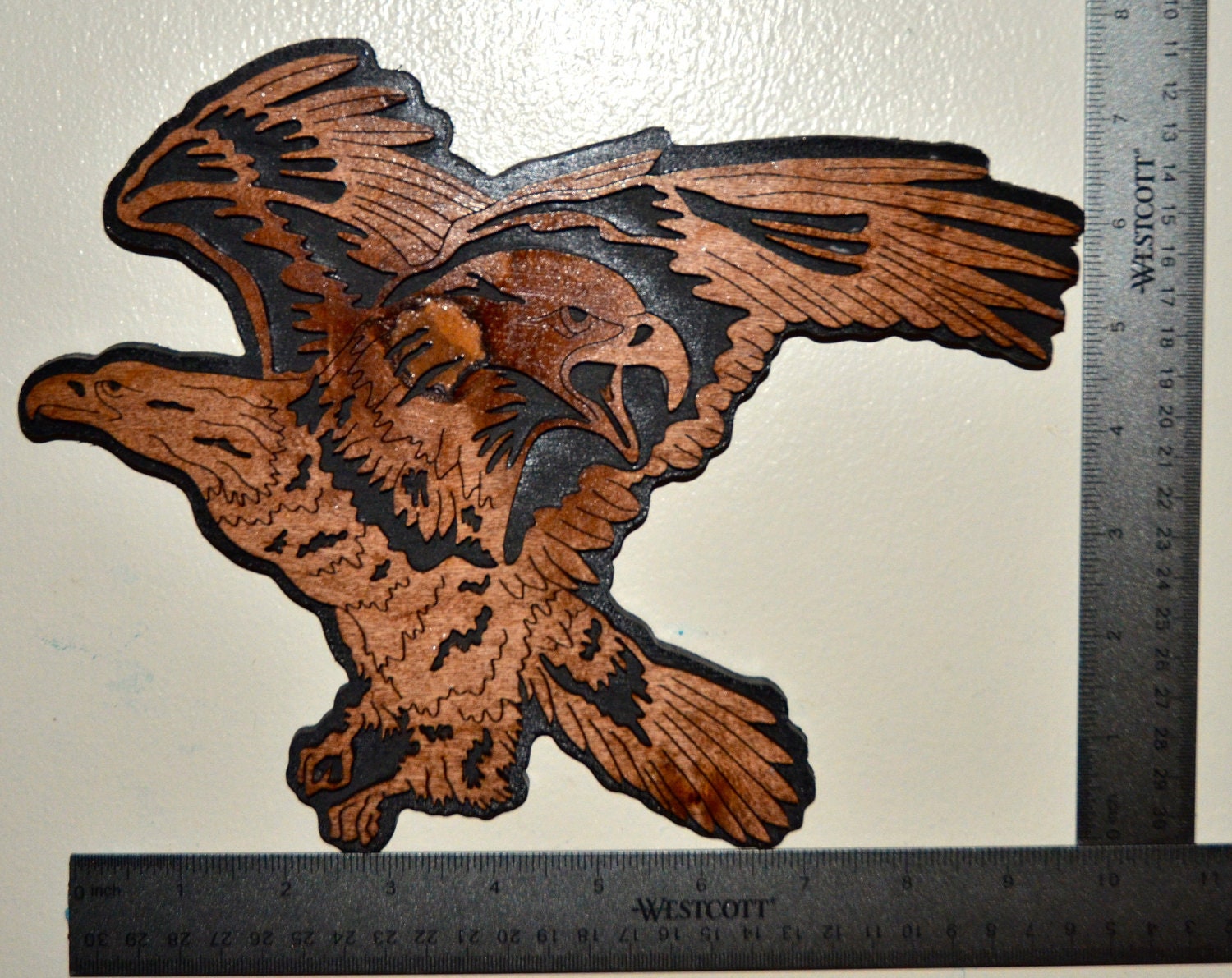 Nature's Majesty Flying Eagle Scroll Saw Wall Plaque