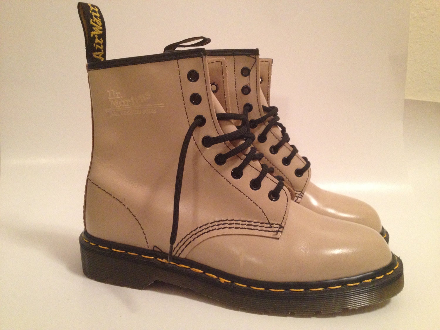 Cream Dr. Martens Boots by ClothsofGold on Etsy