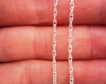 Pure Sterling Silver Chain Necklace - double rope - petite 1.4mm - 20" inches