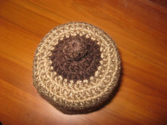 Light Brown Boob With Dark Brown Nipple Crochet Brea