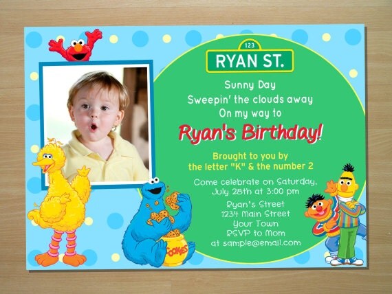 Customized Sesame Street Invitations 10