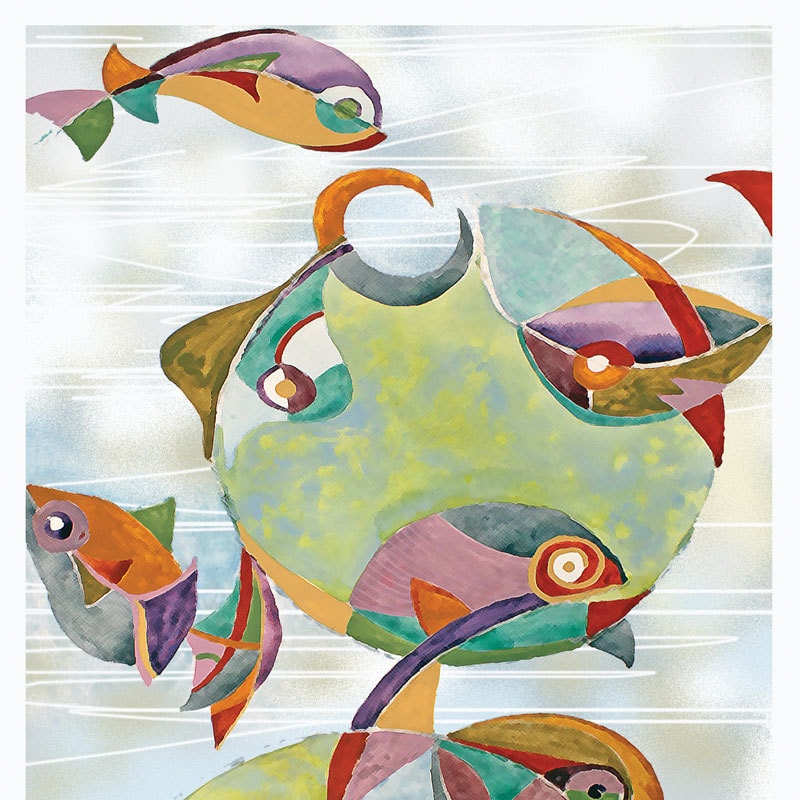 bathroom art abstract art bathroom decor fish art beach house