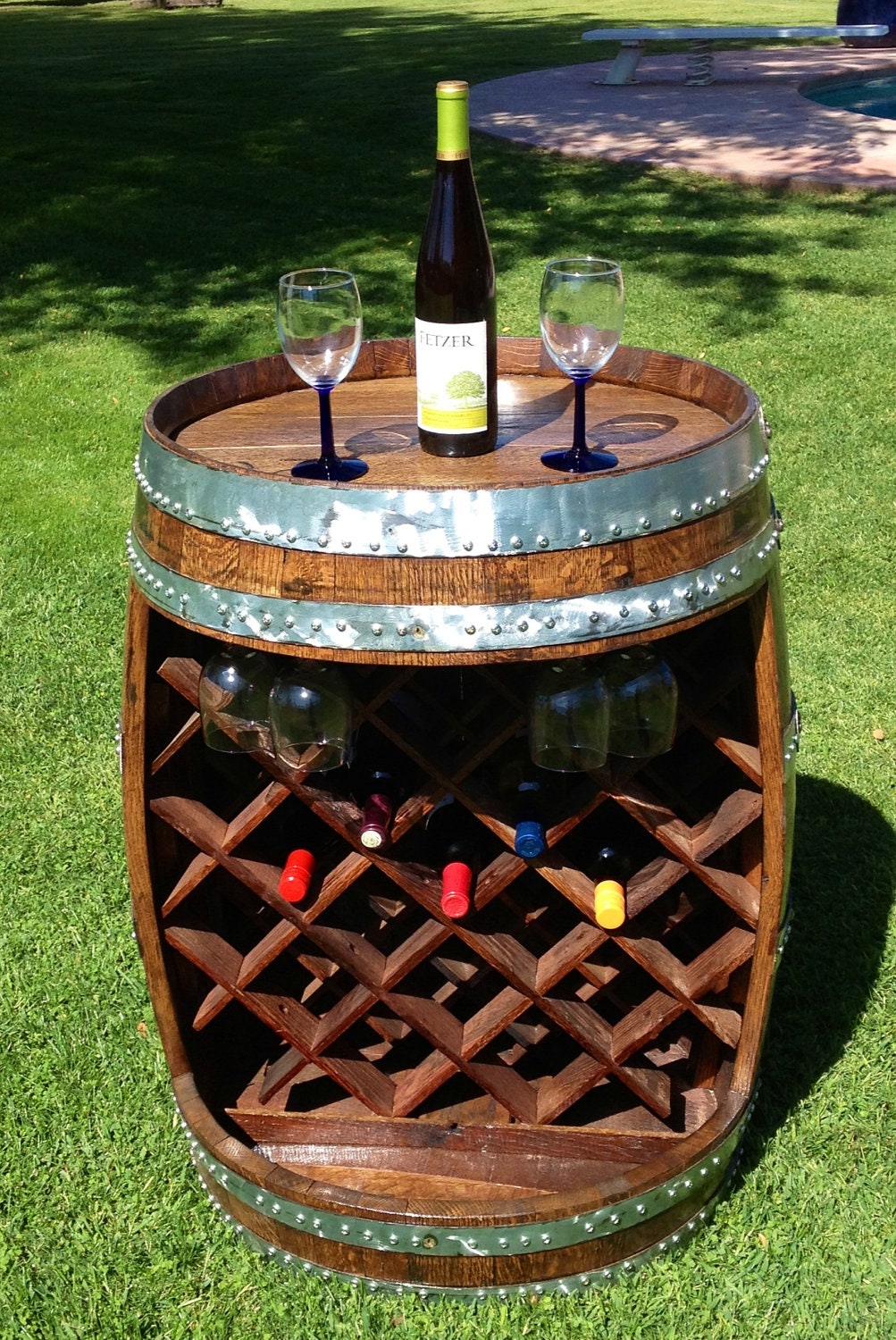 Wine Barrel Wine Rack