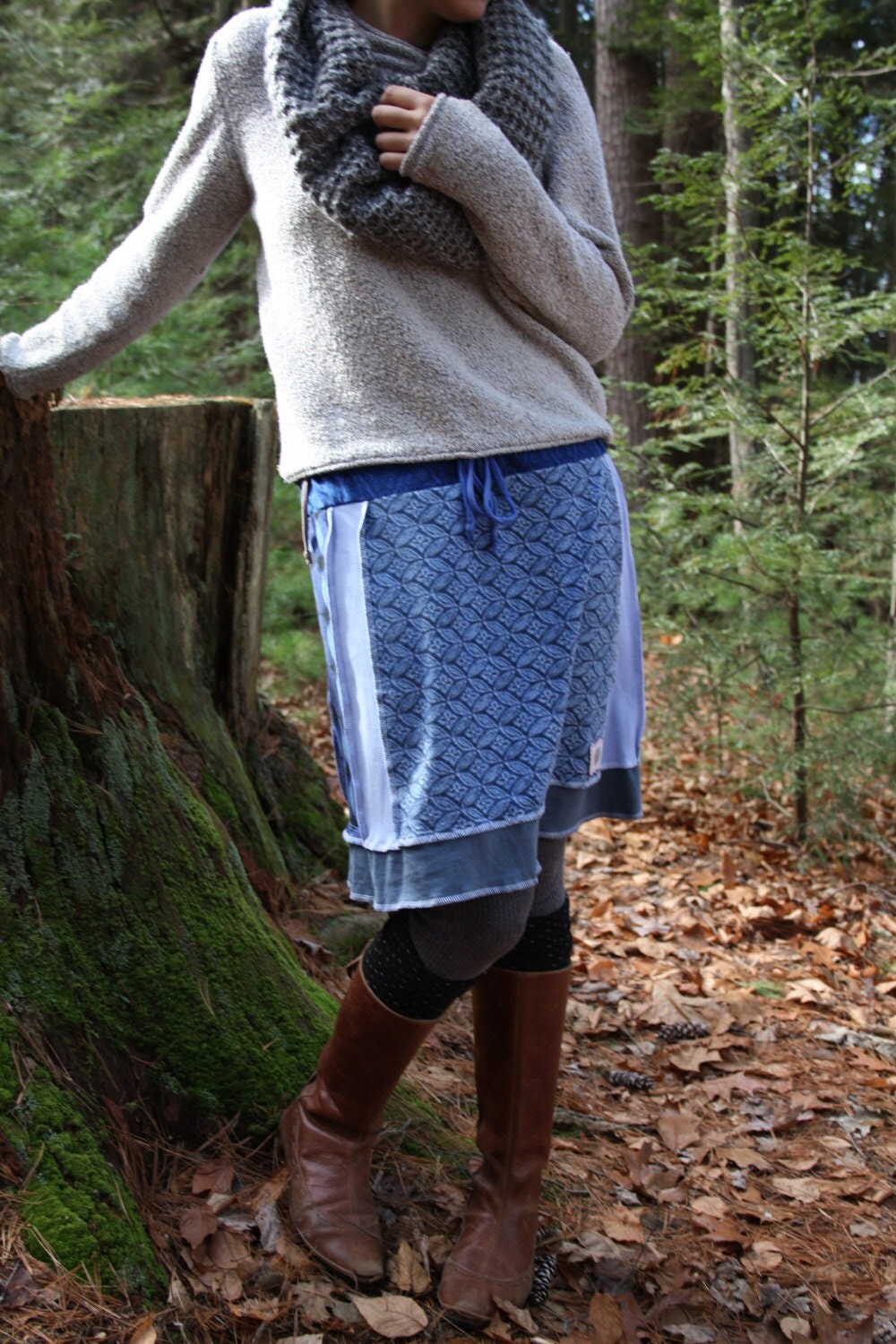 Shades of Blue Eco Skirt Size M 8/10