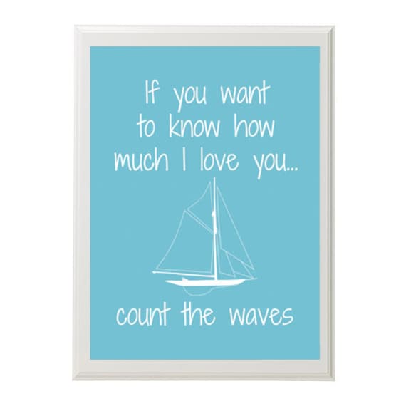 Items similar to Count the Waves PrintNursery Wall ArtNautical