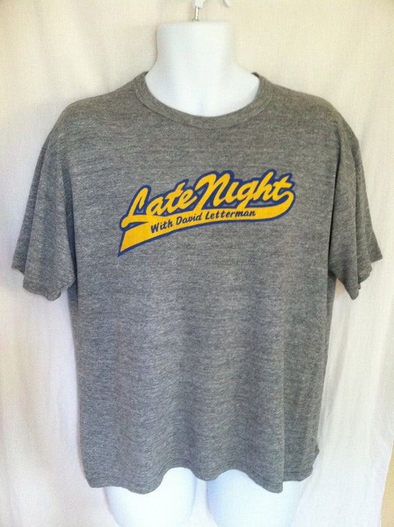 DAVID LETTERMAN T-shirt 80's Vintage/ Original Late Night