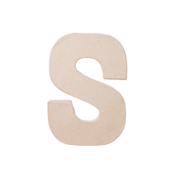 8 Inch Paper Mache Letter S - Craft and Party Supplies Il_570xn