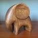 Mid Century Walnut Elephant