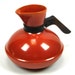 RESERVED For Pam - Vintage California Revival Mid Century Modern Style Ceramic Carafe in Deep Autumn Rust Color