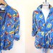 Vintage 1980s Nautical Sailor Breezy Lightweight Full Zip Jacket in Olympic Colors
