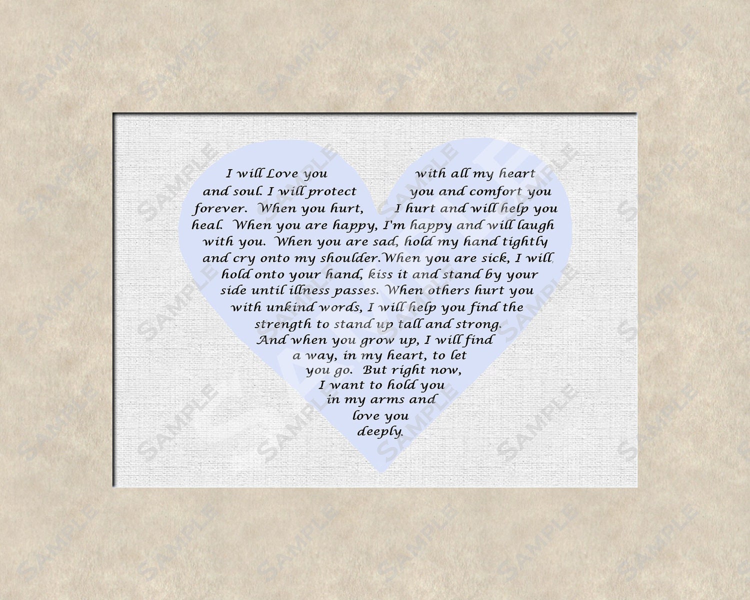 Items similar to Baby Boy Poem Birthday Baptism Christening Gift ...