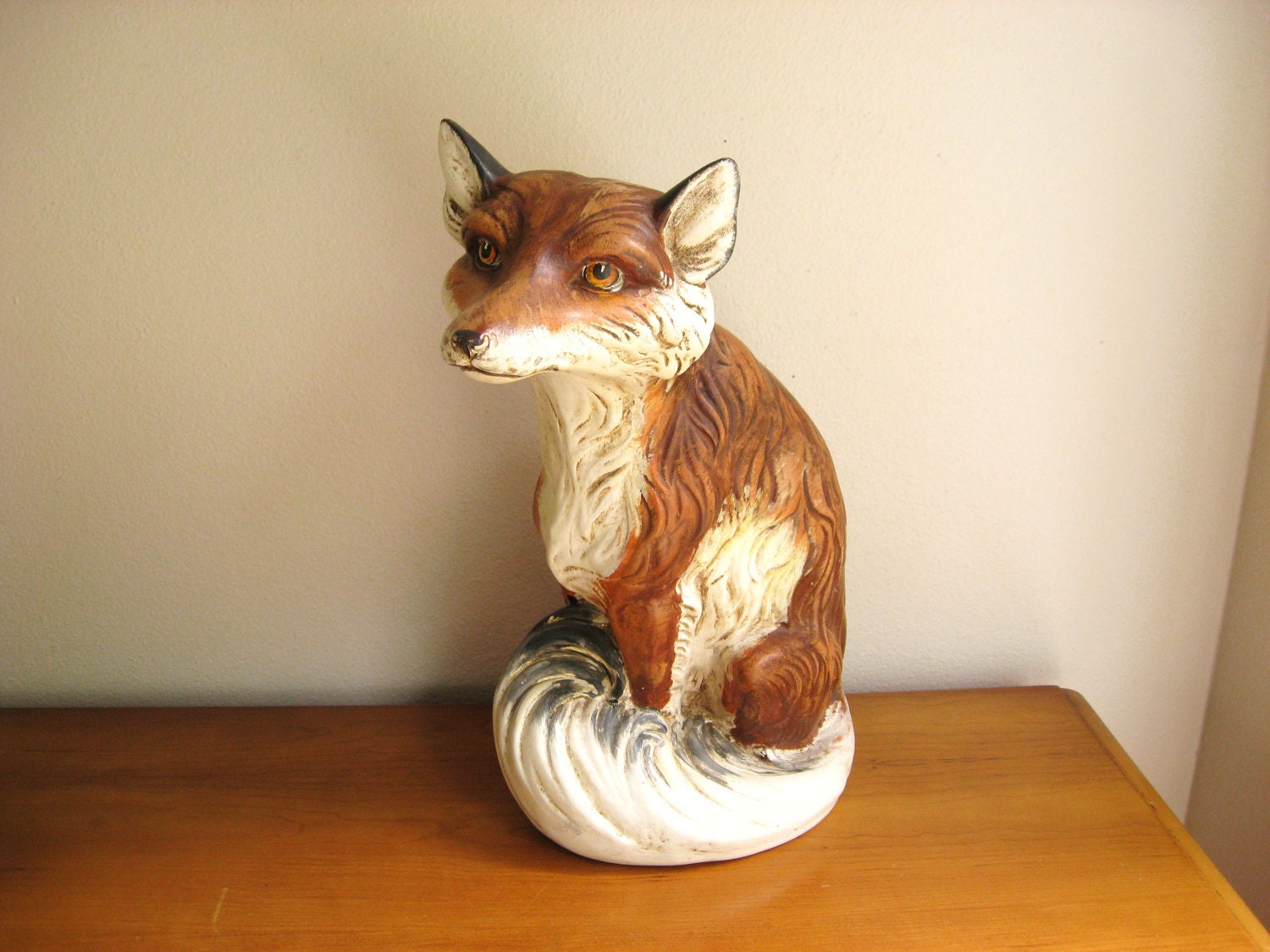 ceramic fox sculpture