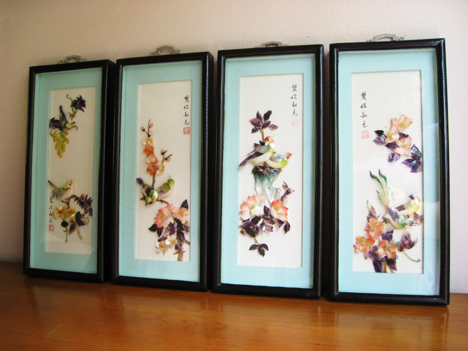 Framed Wall Art Set of 2 Set of 4 framed prints plant art contemporary art dry flower