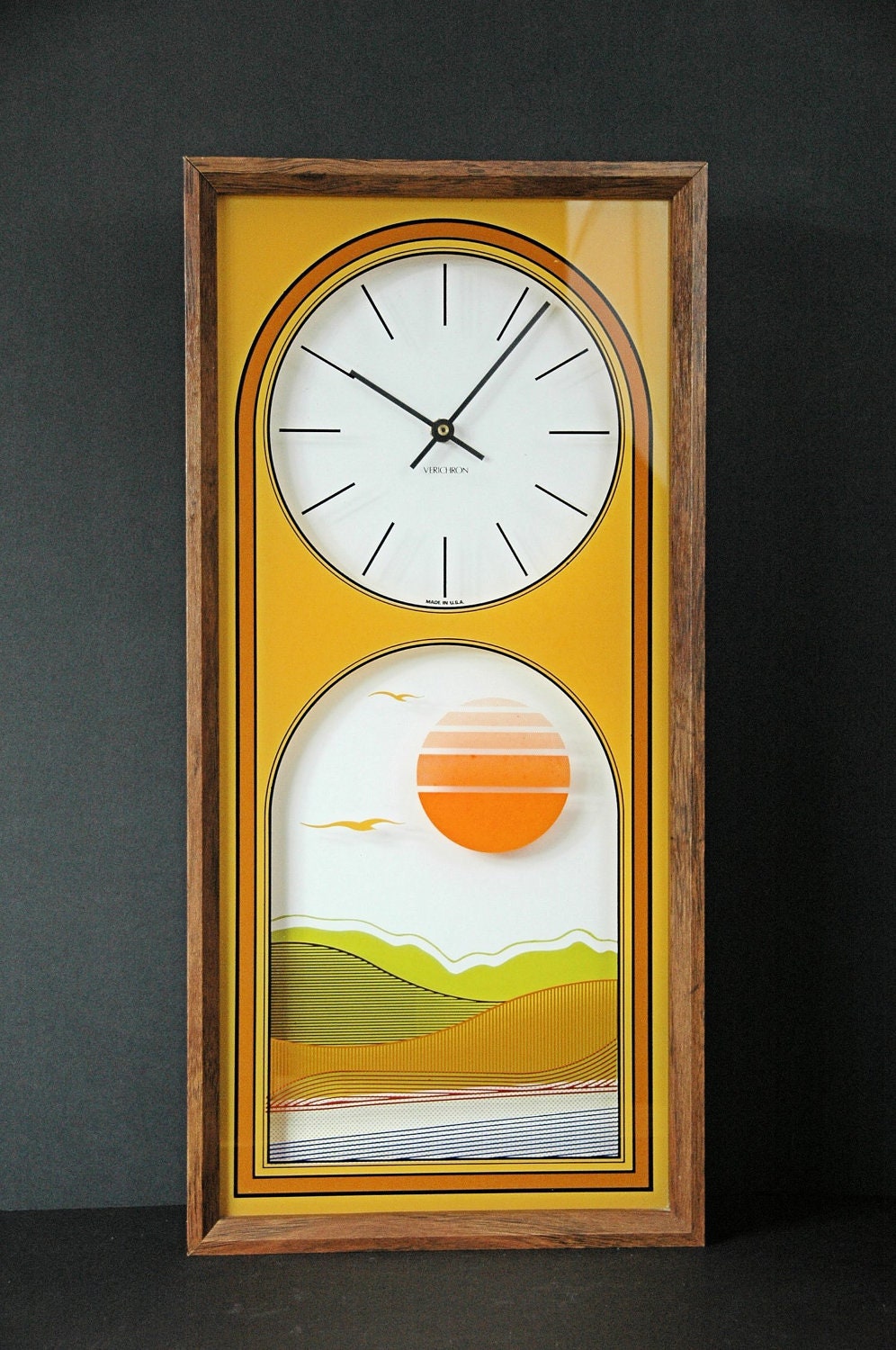 VINTAGE Mid century Wall CLOCK/Eames Danish Modern