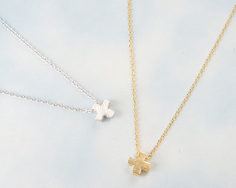 Cross Necklace, Simple Necklace, Everyday Necklace.