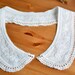 White Embroidery Cotton Fabric Collar Applique, Sewing Supplies C951