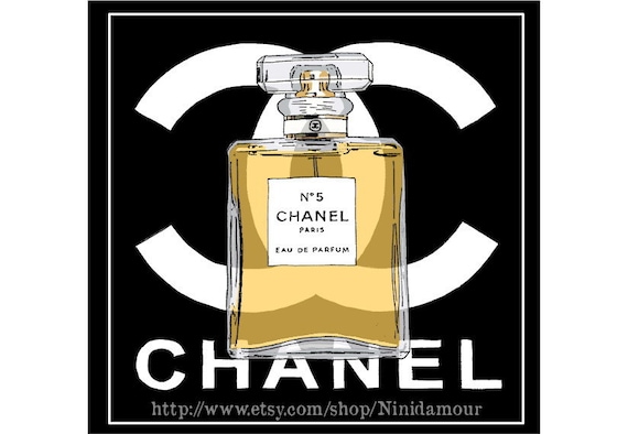Items similar to Chanel No. 5 Perfume Parfum, Paris, Digital Ecological