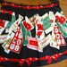 Vintage Mid Century Holiday Apron CHRISTMAS CARD GRAPHICS