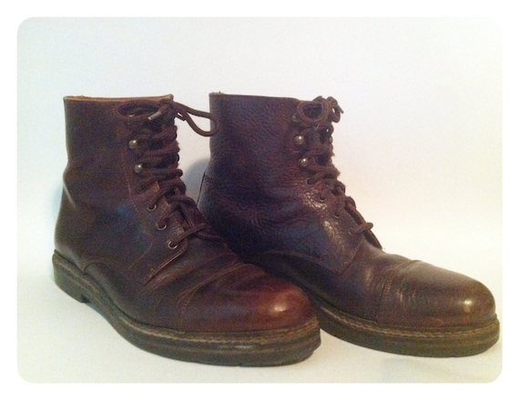 Vintage Brown Work Boots | vintage brown leather work boots men s size 8 5 Vintage Brown Work Boots | vintage brown leather work boots men s size 8 5