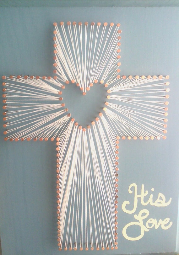 items similar to his love cross string art on etsy