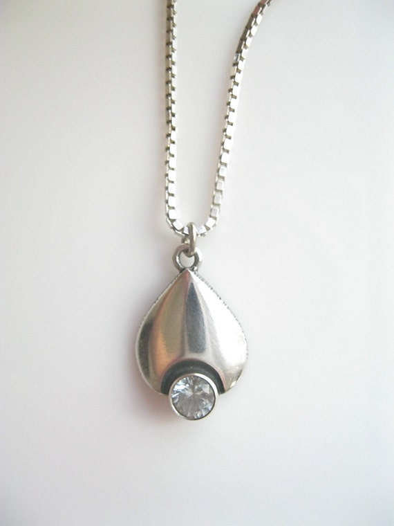 Modernist Karl Laine vintage sterling silver necklace