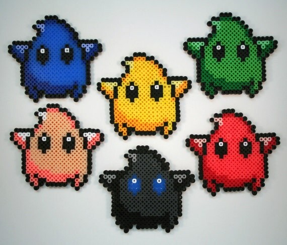 Items similar to Set of Six Lumas Perler Bead Sprite Set on Etsy