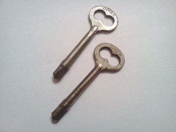 Antique Vintage Corbin Square End Skeleton Key Set by BlessedRebel