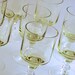 Vintage Pale Green Cordial Stemware