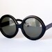 Vintage Inspired Black Round Sunglasses
