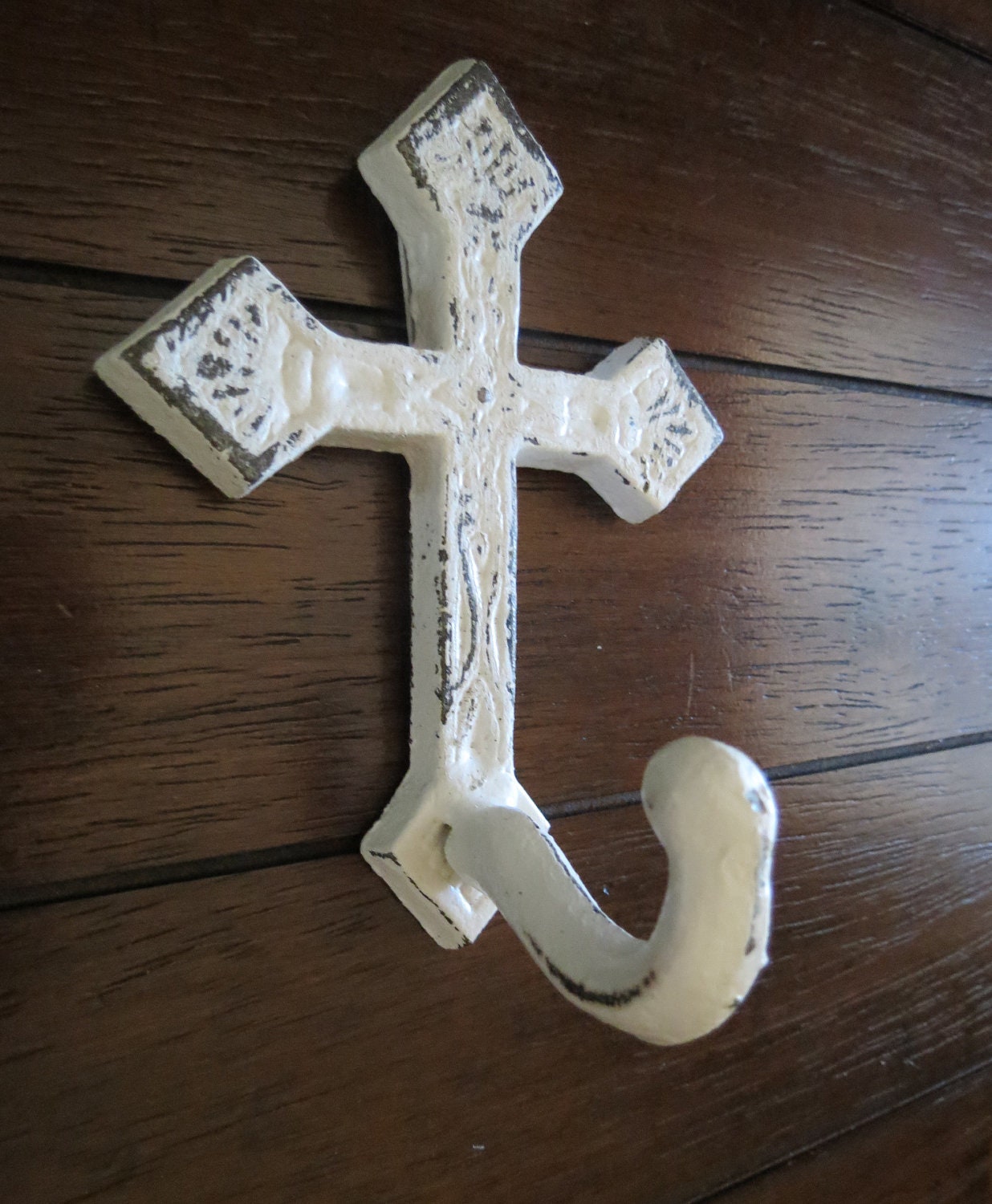 Cross Shaped Wall Hook / Antique White or Pick Color / Hanger