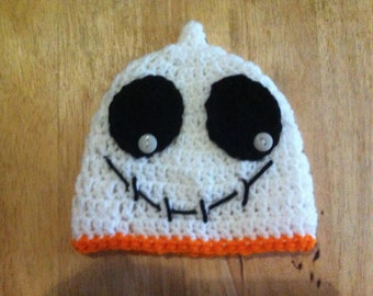 Items similar to Crocheted Ghost Beanie on Etsy