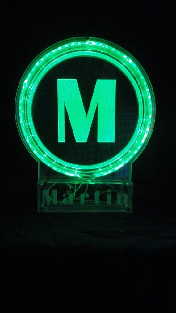 Custom LED Novelty Monogram Light Sign by PamsRepurposed on Etsy