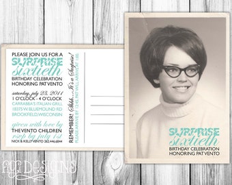 Invitation Anniversaire Retro