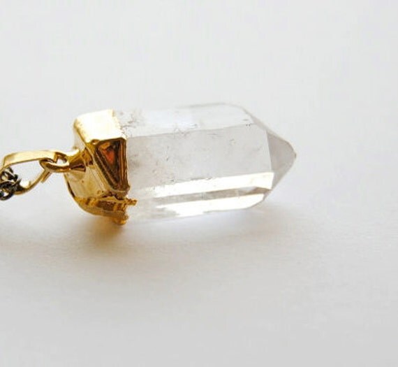 Items similar to Quartz Crystal Necklace on Etsy