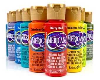 Clearence, Ac rylic  your Paint 3 with Americana painting * acrylic colour Decoart paint glass choose