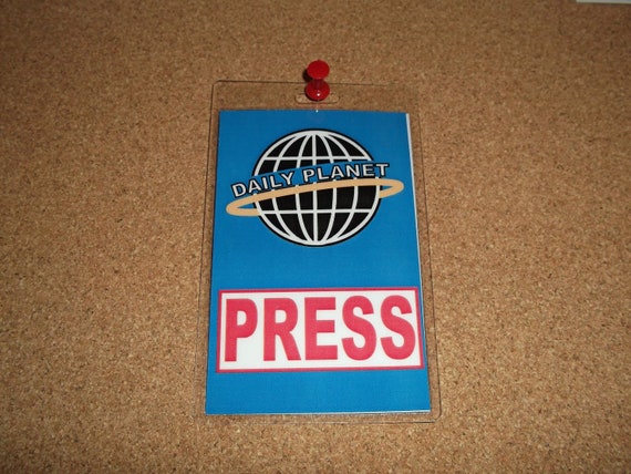 Items Similar To Press Daily Planet Press Pass Id Smallville Superman On Etsy