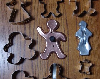 Vintage Metal Gingerbread Cookie Cutters