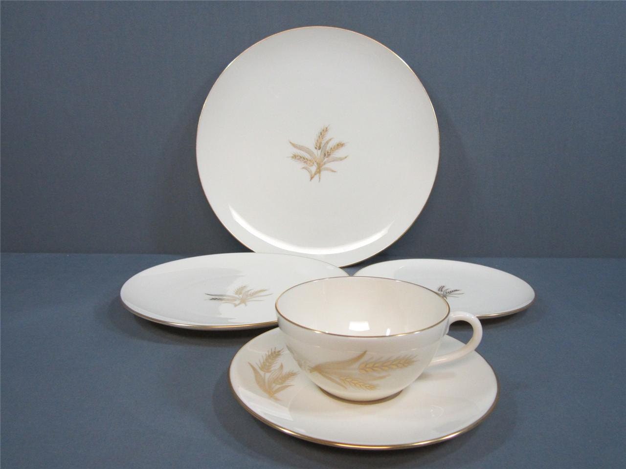 Vintage Lenox China 5 Piece Setting Golden by DiverseCollectibles