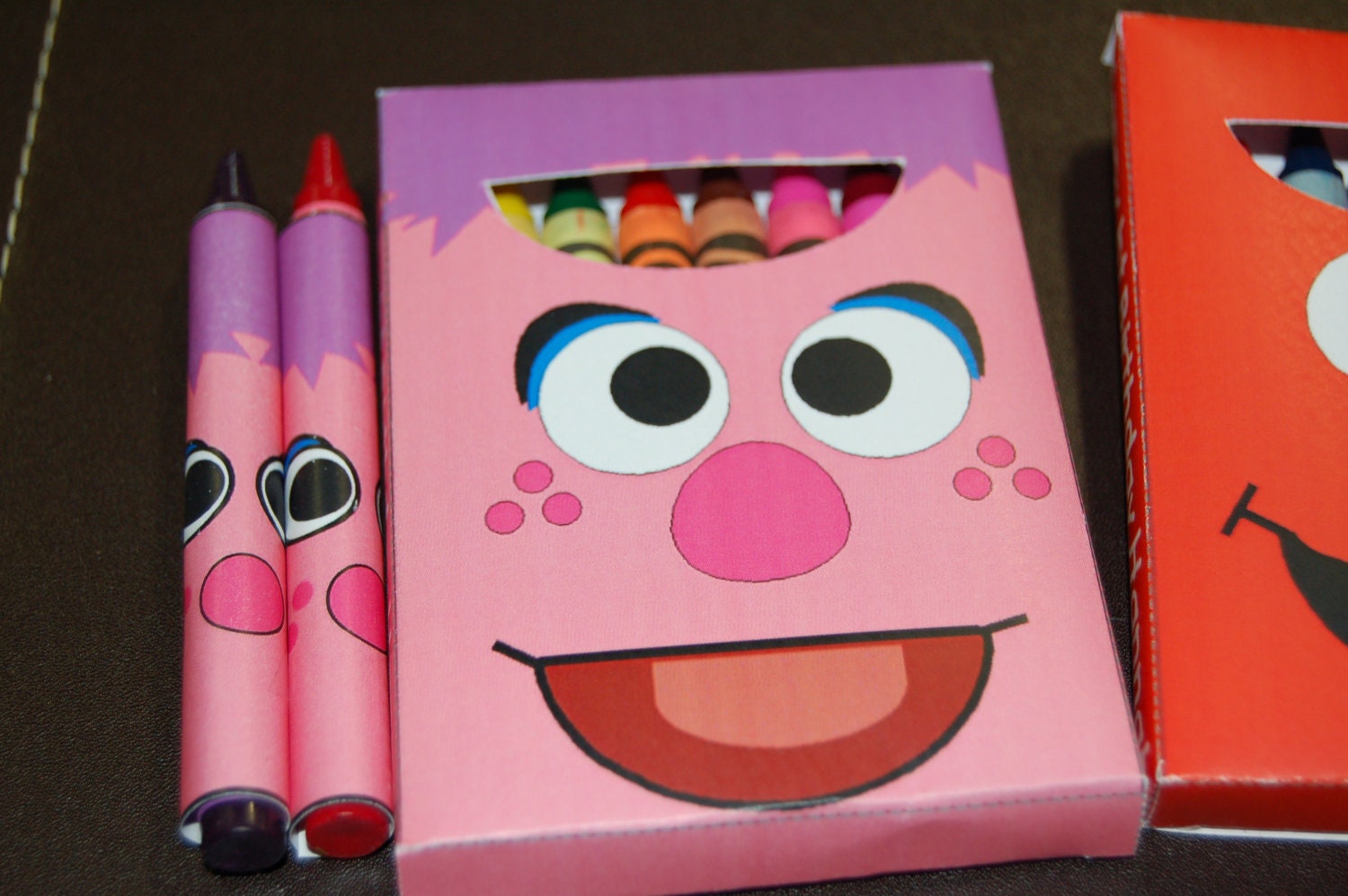 Personalized printable crayon box & crayon by WendysPrintableParty