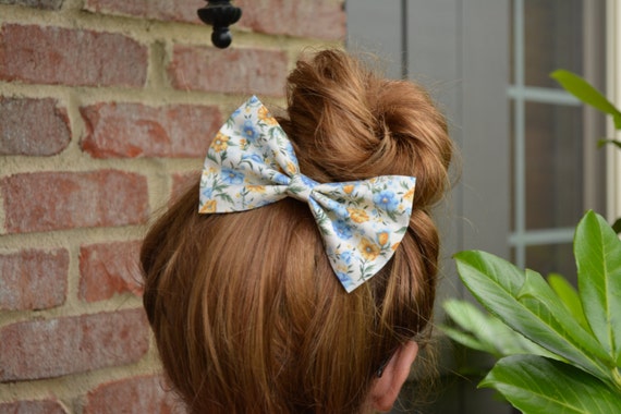 Yellow and Blue Hair Bow Set - wide 5