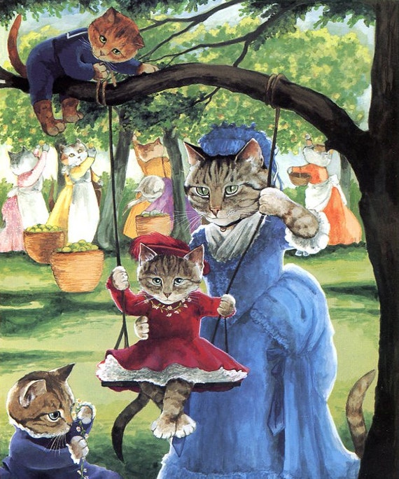 Victorian Cats Susan Herbert Antique / Vintage Art Prints